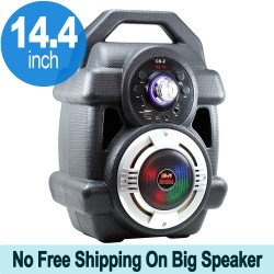 Boom Box LED Light Portable Bluetooth Speaker with Handle CS2 (Black)